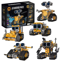 KY Blokken K96228 5 in 1 Robot Creatieve LED APP/RC Educatieve Programmering Technische Speelgoed Bouwbloksteen Assemble