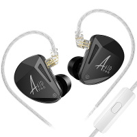 KZ AS10 PRO Bedrade Oordopjes 5BA IEM's Bass Stereo HiFi Monitor met Verzilverde Afneembare Audiokabel 3.5Mm Jack Oortje