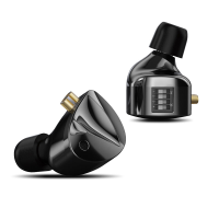 KZ D Fi bedrade oortelefoon HiFi geluid Bass 10 mm Dual Magnetic Dynamic Drivers Afstemming met vier snelheden 3,5 mm er