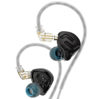 KZ ZNA Metallische Bedrade Oortelefoon Gebalanceerde Armaturen 12mm Dynamische Bestuurders HiFi Oortelefoon 3.5Mm Jack I