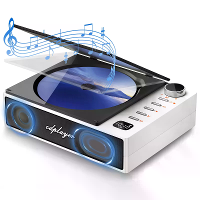 L CD201 bluetooth CD speler Retro Vinyl Speler Multi Functie Hoogwaardige Audio Apparatuur met Luidsprekers/FM Radio/Mp3