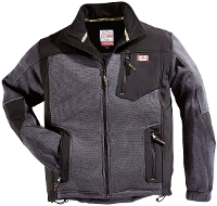 L+D ELDEE 4285 XXXL Gebreid jack Vancouver Maat: XXXL Lichtgrijs, Donkergrijs