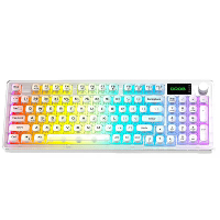 L2 Drie modus draadloze AI toetsenbord met multifunctionele knop RGB verlichting 2000mAh 94 toetsen Kantoor Stil Toetsen