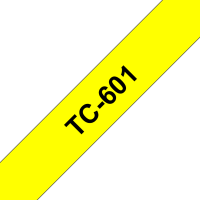 Brother TC 601 Labeltape Kunststof Tapekleur: Geel Tekstkleur: Zwart 12 mm 7.7 M
