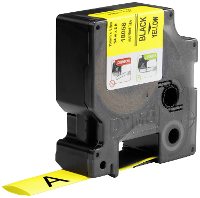 Labeltape krimpkous DYMO IND RHINO S0718340 Polyolefine Tapekleur: Geel Tekstkleur:Zwart 19 mm 1.5 M