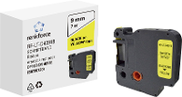 Labeltape Renkforce RF LT D40918 Compatibel vervangt DYMO D1   40918 9 mm Tapekleur: Geel Tekstkleur: Zwart 7 m