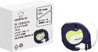 Labeltape Renkforce RF LT D91201 Compatibel vervangt DYMO LT   91201 12 mm Tapekleur: Wit Tekstkleur: Zwart 4 m