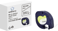 Labeltape Renkforce RF LT D91221 Compatibel vervangt DYMO LT   91221 12 mm Tapekleur: Wit Tekstkleur: Zwart 4 m