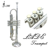 Lade Bb Silver Trumpet Brass Band With Gloves Brush Clean Cloth