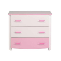 Ladekast Kiki   wit/roze   90x79x45 cm   Leen Bakker