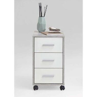 Ladenblok Wiek   3 lades   beton/wit   57,5x33,6x42 cm   Leen Bakker