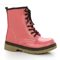 Ladies Lace Up Round Toe Ankle Martin Boots