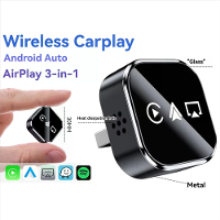 3In1 Auto Draadloze Carplay Adapter USB Dongle Plug And Play Bedraad Naar Draadloos Slimme Doos