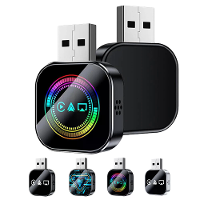 LAESD Q1AS 3 in 1 Auto Draadloze CarPlay/Android Auto/AirPlay Box Bluetooth 5.0 Plug and Play iP Scherm Spiegeling Bedra