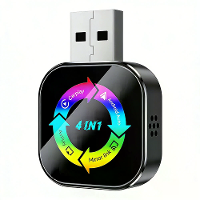 LAESD Q1AS 4 in 1 Draadloze CarPlay/Android Auto/Mirror Link/AirPlay Adapter USB Plug and Play Scherm Spiegelen Slimme D