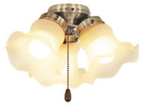 Lamp voor plafondventilator Energielabel: Afh. Van lamp (A++   E) CasaFan 3 MA 3 TULPEN Matglas