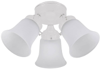 Lamp Voor Plafondventilator Hunter 3 Light Flush Mount We Matglas