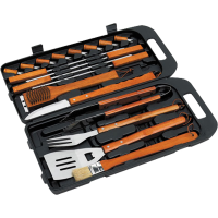 RVS grillbestekset in opbergkoffer