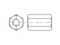 TOOLCRAFT 1067135 Lange zeskantmoeren M20 DIN 6334 RVS A4 10 stuk(s)