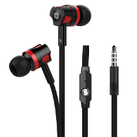Langston Langsdom JM26 3.5Mm In ear Flat Wire Headphone Earphone With Mic