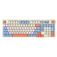 LANGTU L98 Bedrade RGB Gaming Toetsenbord met Scherm en Volumeknop 98 toetsen Gasketstructuur Waterdichte Membrane Still