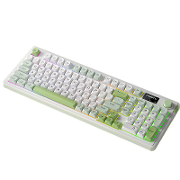 LANGTU L98 Tri mode Mechanisch Gaming Toetsenbord met Scherm en Knop Gasket Structuur RGB Auto slaap 99 Toetsen Ergonomi