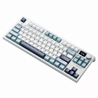 LANGTU LT84 Tri mode Mechanisch Gamingtoetsenbord met Scherm en Knop 84 Toetsen Sandwichstructuur Hot verwisselbaar RGB