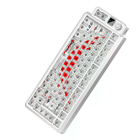 LANGTU T75 Tri mode Gaming Mechanical Keyboard with Multimedia Knob83+2 Keys Customized Hot Swappable RGB Gasket Structu