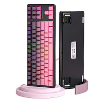 LANGTU T88 Drie Modus Mechanisch Gaming Toetsenbord RGB Zijkant Gegraveerd 88 Toetsen Draadloos bluetooth 2.4G Bedraad H