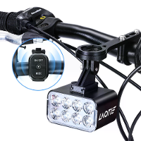 LAOTIE BU08 Draadloze Afstandsbediening Fiets Voorlicht 1530 Lumen Heffrontlamp 4000mAh USB Oplaadbaar Aluminium Legerin