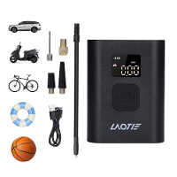 LAOTIE Q7 Mini Elektrische Fiets Luchtpomp 150PSI 4000mAh Type C Oplaadbaar LED Digitaal Manometer Hoge Druk Display Dra