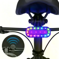 LAOTIE X6 RGB fietslamp achterlicht met draadloze afstandsbediening, IPX5 waterdicht e bike knipperlichten, USB C oplaad