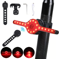 LAOTIE X8 Draadloze Afstandsbediening Fiets Achterlicht 400mAh Batterij 7 Verlichtingsmodi Type C Oplaadbaar IPX5 Waterd