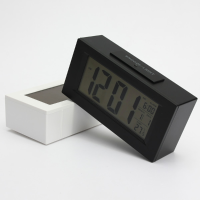 Large Lcd Display Digital Snooze Alarm Clock Thermometer Led Backlight