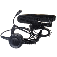 Large PTT Dual Sensors Throat Mic for Series Radio Walkie Talkies