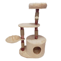 Krabpaal Nuno Natural Wood beige (100 cm) Per stuk