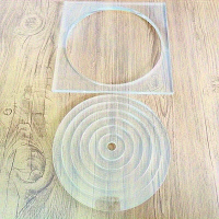 Laser gesneden multi ring router sjabloon verstelbaar van 1,5 tot 6,5 inch transparant acryl houtbewerkingsgereedschap v