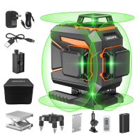 Laserniveau GOCHIFIX 4x360 16 lijnen 4D zelfnivellerende groene laserniveau Horizontaal verticaal waterpasinstrument voo