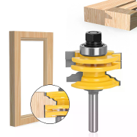 LAVIE 1/2 Inch 8mm 12mm Shank Ogee Rail en Stijl Frees Bit Reversible Glasdeur Rail & Stijl Frees Bit voor Houtbewerking