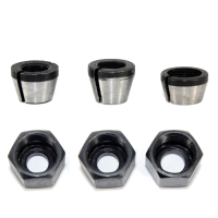 1 Pc 3 stks Collet 6mm 6.35Mm 8mm Spantangen Chuck Graveren Trimmen Machine Elektrische Router Frees accessoires