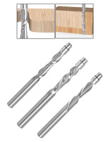 LAVIE 1 PC 6.35 Mm schacht massief hardmetalen lagergeleide twee flutes afkantfreesrouterbits houtbewerkingsfrees eindmo