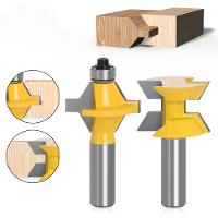 LAVIE 120 graden lock mitre freesbit 1/2 inch 8 mm 12 mm steel tungsten carbide messen voor hout sleuven tenonverbinding