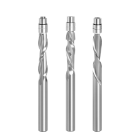 LAVIE 6 mm   6.35 Mm schacht massief carbide geleidingsfrees met twee fluiten voor het vlak afsnijden van houtbewerkings