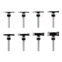 LAVIE 6mm Schacht T Slot Frees Bit Tungsten Carbide Blade Meerdere Snijdieptes MDF Spaanplaat Hardhout Compatibel Elektr