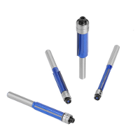 Zilver Blauwe Dubbele Lagers Router Bit Trimmende Mes Houtbewerking Freesgereedschap Dubbelzijdige Trimmende Machine Bla