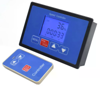 LCD DC6.5V 55V Motor snelheidsregelaar 30A 20A continu stroom draadloze afstandsbediening digitaal display timer regelaa