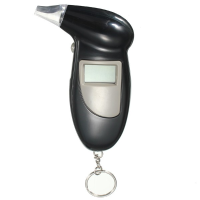 Lcd Digital Breath Alcohol Tester Analyzer Breathalyzer Key Chain Auto Power Off Drive Safety