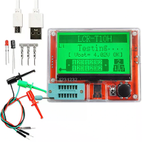 LCR T10H Transistor Tester Multimeter TFT Display Auto Measurement 3.7V Lithium Battery 25pF 100mF 0.01Ω 50MΩ 80x60x20mm