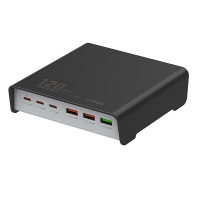 LDNIO 120W 6 poorts USB lader 3 USB A + 3 USB C QC3.0 2.0 AFC FCP VOOC snellader bureaulader EU stekker voor iPhone 15 1