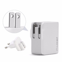 Ldnio 5v 2.4A 2 Usb Port Us Plug Travel Charger With A Eu Adapter For Iphone 7/6s/6/5 Samsung Xiaomi